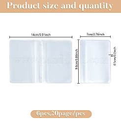 6 шт. ПВХ-бумажник с вкладышами внутри для держателя кредитных карт&nbsp;AJEW-GO0002-75