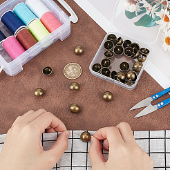 30 шт. пуговицы из сплава с 1 отверстиями FIND-UN0002-82