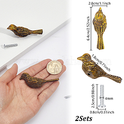 Vogelförmiger Schrankknopf aus Zinklegierung&nbsp;FIND-WH0816-253AG