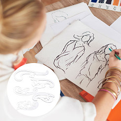 5шт 5 стиля акриловый шаблон для рисования измерительная линейка набор TOOL-WH0243-001