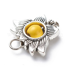 Антикварная посеребренные легкосплавные синтетические бирюзовые подвески PALLOY-JF01874-01