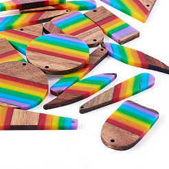 Подвески из смолы и ореха&nbsp;DIY-TA0011-03A