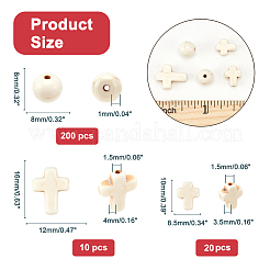 230шт 3 стиля синтетические бирюзовые бусины TURQ-AR0001-20A