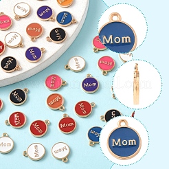 40 шт. эмалевые подвески из сплава ко Дню матери&nbsp;ENAM-FS0002-79