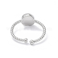 Anneaux de manchette en agate de dentelle bleue naturelle&nbsp;RJEW-E074-01P-05