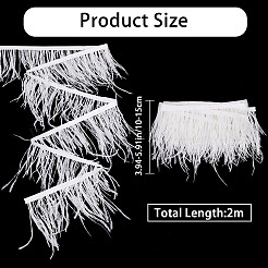 2м модная страусиная перьевая ткань нити аксессуары для костюма&nbsp;FIND-GF0004-66B