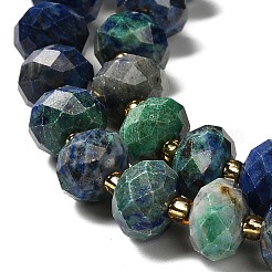 Натуральные бусы из хризоколлы и лазурита G-P573-A64-10x6mm