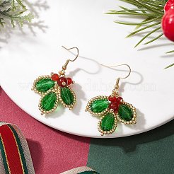 Серьги-подвески в форме листьев из нержавеющей стали 304 EJEW-MZ00622