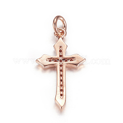 Латунные микро проложить кубического циркония подвески&nbsp;X-ZIRC-P060-21RG