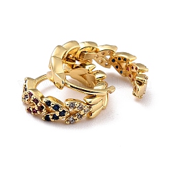 Серьга-кольцо в форме сердца со сверкающим кубическим цирконием для нее ZIRC-C025-22G-03