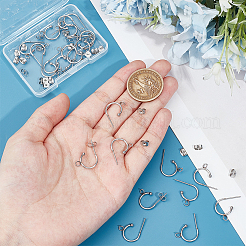 24 шт. серьги-гвоздики из нержавеющей стали 304 STAS-UN0057-81