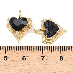 Pendenti in zirconi cubici trasparenti in micro pavè di ottone&nbsp;KK-H257-08B-G02