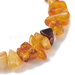 Эластичные браслеты из натуральных янтарных бусин для женщин&nbsp;BJEW-JB13256-02