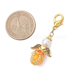 Pendentifs décoratifs lumineux en acrylique et perles de verre faites à la main&nbsp;HJEW-MZ00379-04