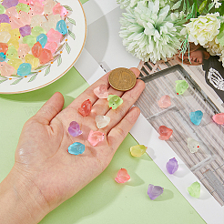 120 шт. 8-цветное светящееся украшение для демонстрации цыплят из смолы RESI-DC0001-29