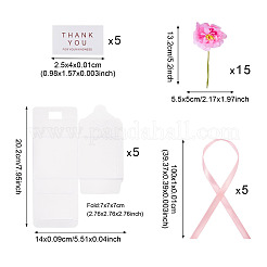 Прозрачные подарочные коробки для упаковки конфет из ПВХ с лентой и искусственным цветком CON-TAC0001-20A