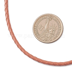 Круглые плетеные кожаные шнурки в стиле панк-рок&nbsp;NJEW-JN05861-02