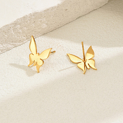 Из нержавеющей стали бабочка серьги стержня IK6495