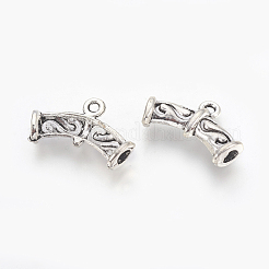 合金チューブベイル  ループベイル  チューブ  アンティークシルバー  14x23x5.5mm  穴：1.6mm&nbsp;PALLOY-G249-03AS