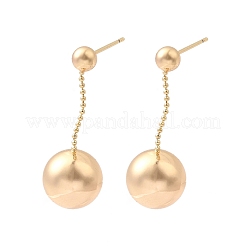 Латунные болтающиеся серьги EJEW-P318-01G