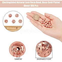 Гальванические бусины из натуральной лавы G-AR0002-77B