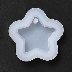 DIYペンダントシリコンモールド  樹脂型  UVレジン用  エポキシ樹脂ジュエリー作り  スター  48.5x50.5x8.5mm  穴：4mm&nbsp;SIMO-H009-08O