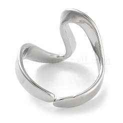 Сердце стойка покрытие латунные открытые манжеты кольца RJEW-Z059-16P