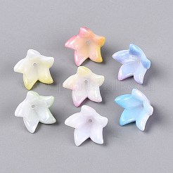 Perles en plastique opaque bicolores&nbsp;KY-N025-63