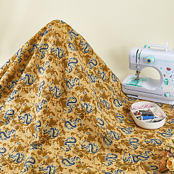Baumwollfaserstoff mit Drachenmuster im japanischen Stil&nbsp;DIY-WH0591-417B