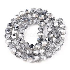 Прозрачные стеклянные бусины гальваническим пряди&nbsp;EGLA-A035-T8mm-M01