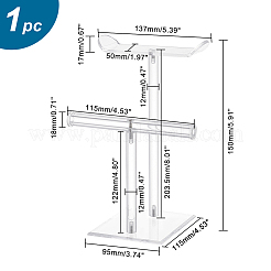 2-ярусные акриловые подставки для оголовья&nbsp;ODIS-WH0001-36
