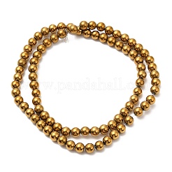 Гальванизировать синтетические немагнитных гематита бусы пряди G-E602-04F