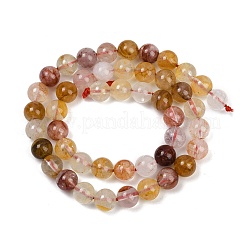 Нити бусин из натурального железистого кварца G-U026-A08-8mm