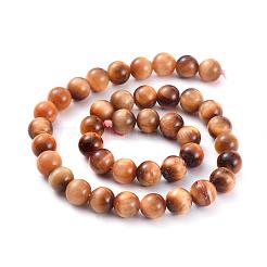 Натуральные солнечные бусины «Тигровый глаз»&nbsp;G-D809-12-10mm