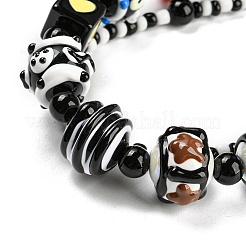 Ручная роспись акрилом с эмалевыми бусинами MACR-K354-35