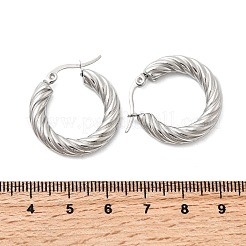 Creolen mit Twist-Ring aus Edelstahl 304&nbsp;EJEW-Z146-01P-04