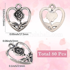 80 шт. Подвески из сплава в тибетском стиле&nbsp;TIBE-SC0002-20