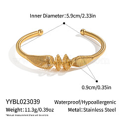 Brazaletes de acero inoxidable 304 con espiral y diseño abierto para mujer.&nbsp;MC0249
