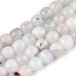 Teñidos naturales blancas abalorios de jade hebras&nbsp;G-T138-D16