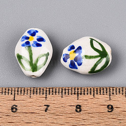 Фарфоровые бусины ручной работы PORC-T134-17M