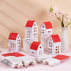 44 шт. 2 стили бумажных упаковочных коробок для конфет с окном&nbsp;CON-BC0007-67