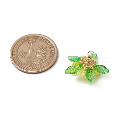 Стекло с круглыми ракушечными жемчужинами и акриловыми подвесками и латунными бусинами&nbsp;PALLOY-MZ00646-03