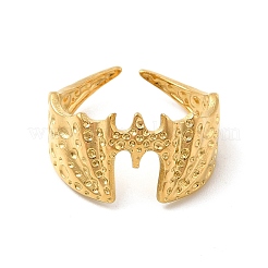 Ионное покрытие(ip) 304 нержавеющая сталь готический летучая мышь открытое кольцо манжета для женщин&nbsp;LS-RJEW-E066-01G