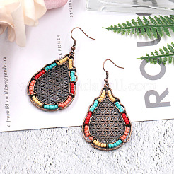 Orecchini pendenti in lega stile bohemien&nbsp;EJEW-F238-25