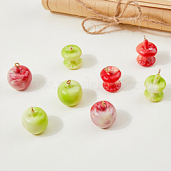 8шт 4 стиля непрозрачные подвески из смолы&nbsp;RESI-HY0001-06