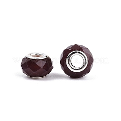 Imitation jade perles de verre européennes&nbsp;GPDL-N004-B14mm-B04