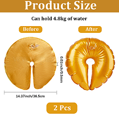 パーティーの装飾用PEプラスチックウォーターバッグ2個  バルーンコラムスタンド  ゴールデンロッド  365x0.5mm&nbsp;AJEW-CN0007-39D