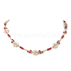 Collares con forma de flor&nbsp;NJEW-JN06292