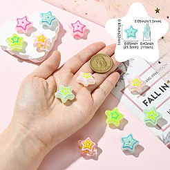 12 шт. 6-х цветные стеклянные бусины с имитацией нефрита&nbsp;GLAA-CJ0002-64