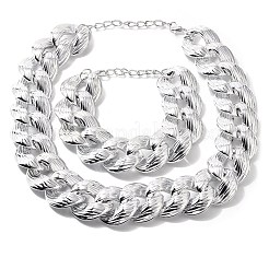 Комплект из ожерелья и браслетов из гальванизированной цепи ccb&nbsp;SJEW-G084-01P